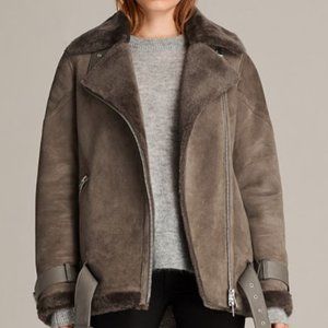 COPY - AllSaints Hawley Shearling Leather Jacket